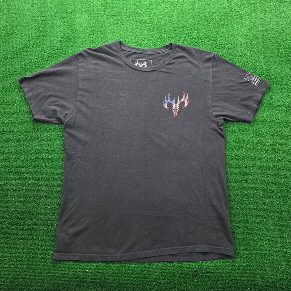 Buck Wear Tshirt Mens Large Lab Dog‎ American Flag Patriotic Red White and True - Picture 2 of 8